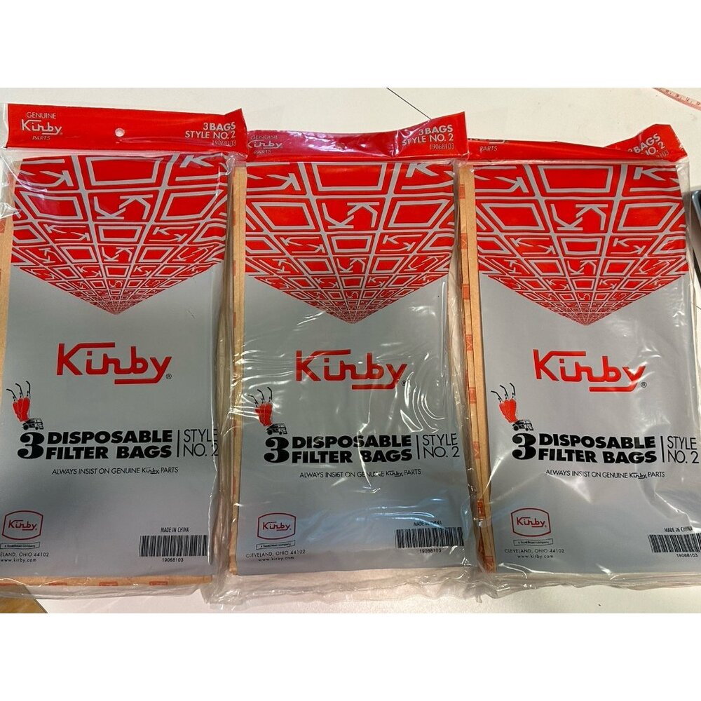NEW Kirby Style 2 Disposable Filter, Bag Lot Of 3 (9 Bags Total)